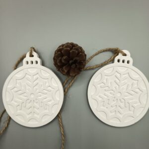 Fiocco di Neve - Decorazione Natalizie in Ceramica